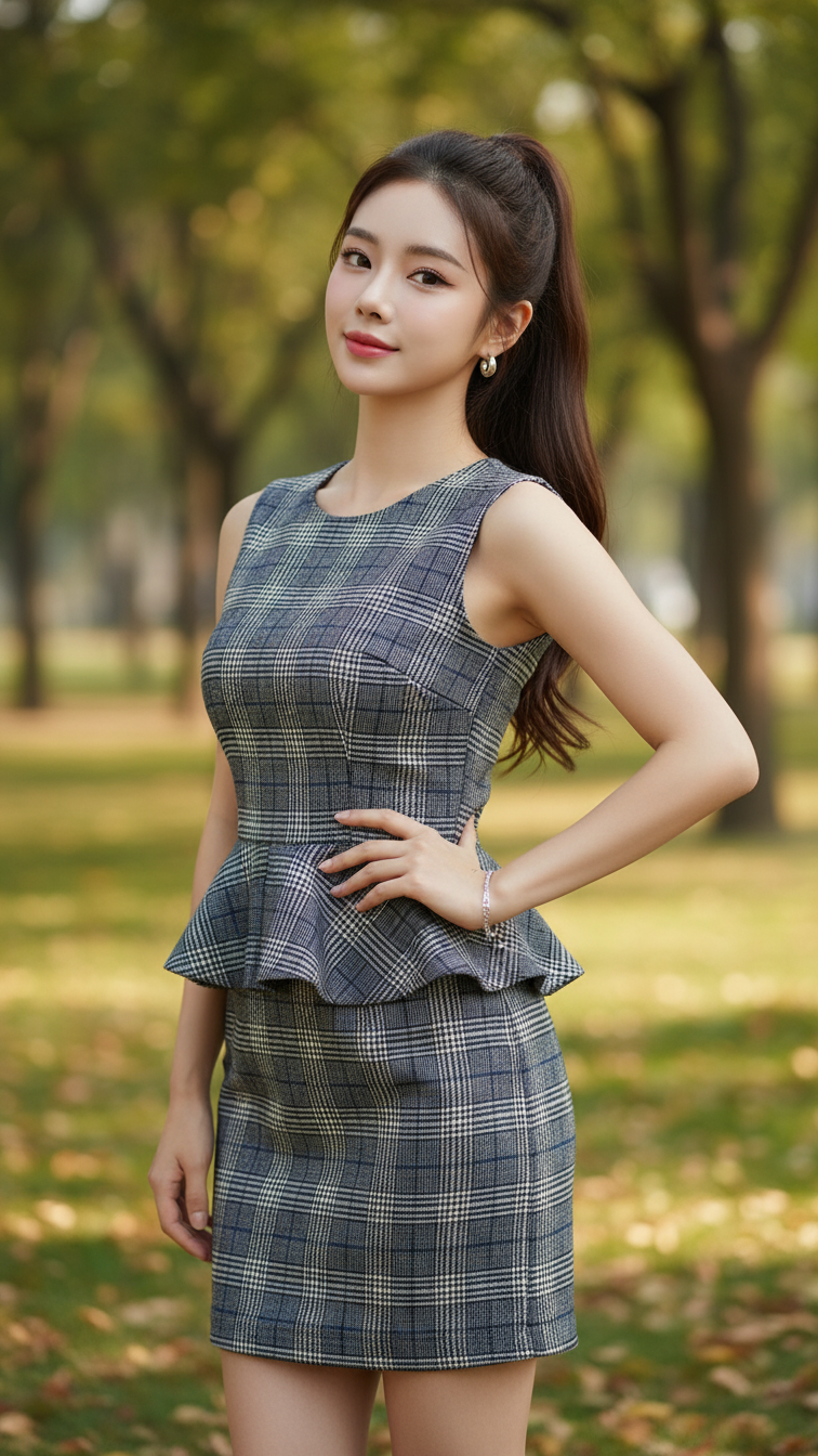 Chân dung người phụ nữ trẻ thanh lịch giữa khung cảnh thiên nhiên tươi đẹp