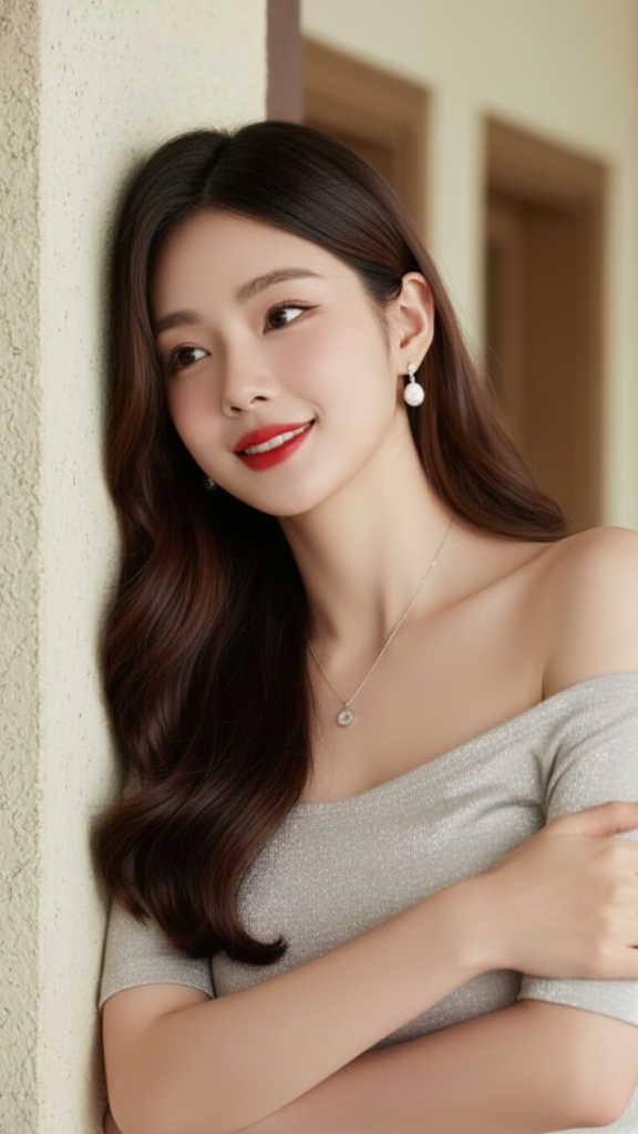 Vẽ chân dung thực tế của một cô gái trẻ giống hệt ảnh gốc không chỉnh sửa