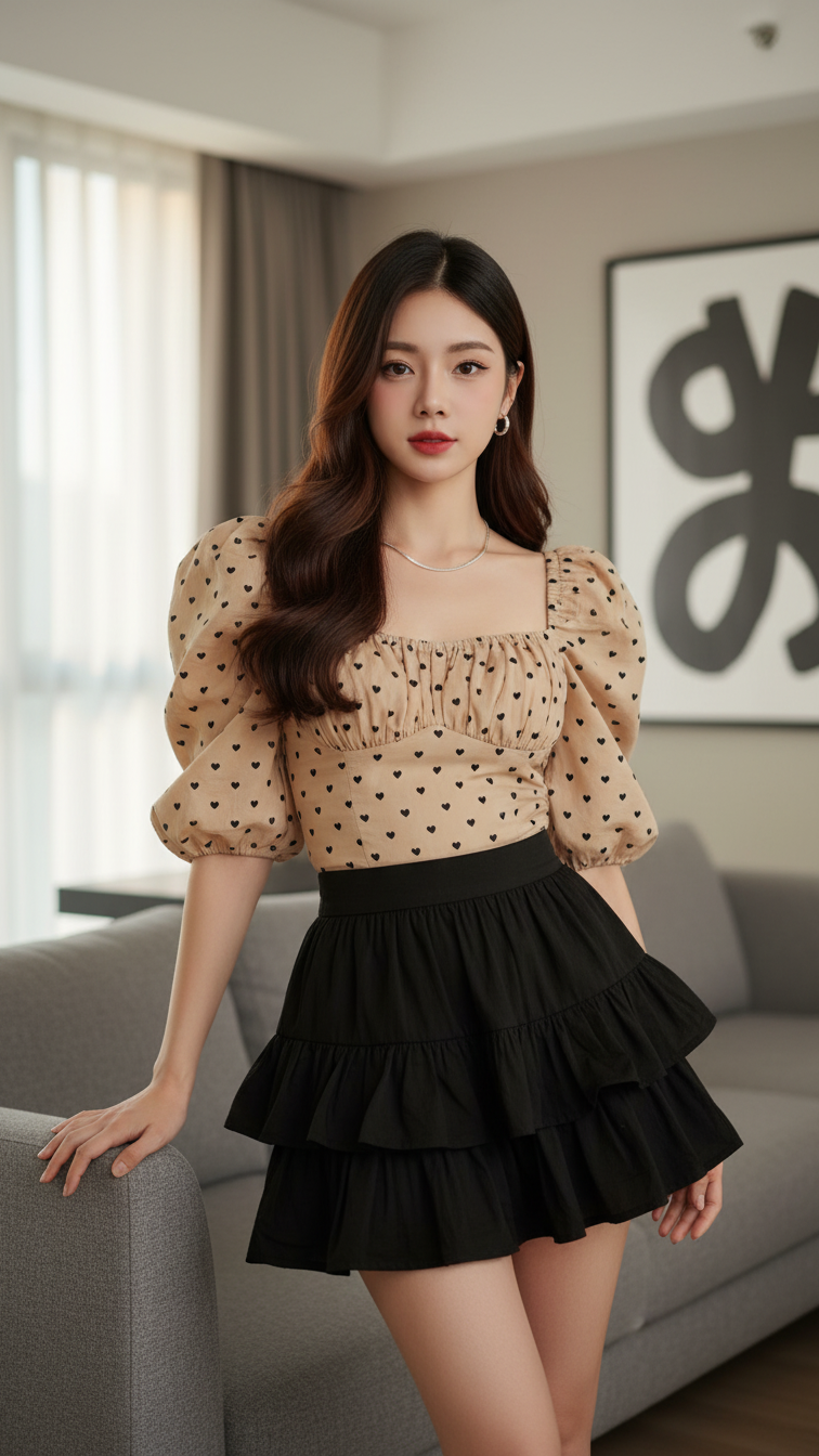 Chân dung cô gái trẻ với phong cách tinh tế trong không gian hiện đại