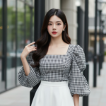 Chân dung cô gái trẻ phong cách hiện đại giữa phố phường sành điệu