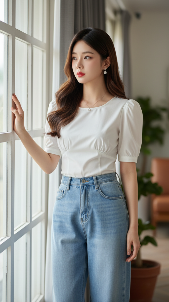 Chân dung cô gái trẻ phong cách tinh tế trong không gian sống hiện đại