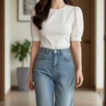 Chân dung thanh lịch của cô gái trẻ giữa không gian ấm cúng và hiện đại