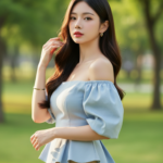 Chân dung thực tế của cô gái trẻ đẹp giữa không gian thiên nhiên tươi đẹp