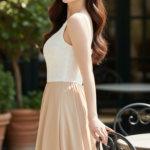 Chân Dung Trẻ Trung Của Cô Gái Á Đông Tại Quán Cafe Sang Trọng