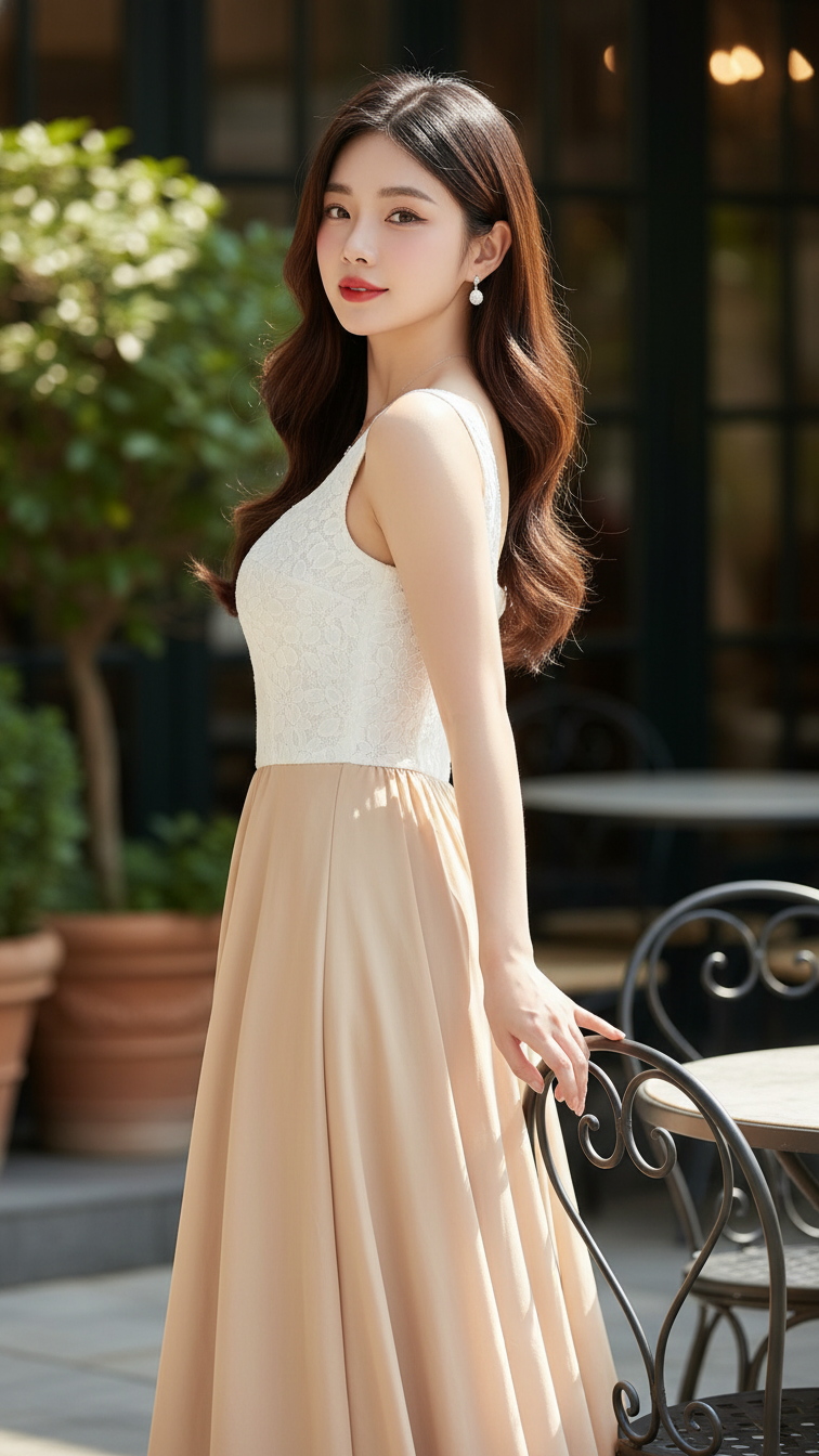 Chân Dung Trẻ Trung Của Cô Gái Á Đông Tại Quán Cafe Sang Trọng