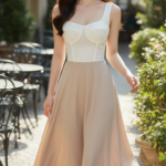 Chân dung thanh lịch của cô gái trẻ giữa không gian cafe sang trọng