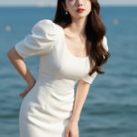 Chân dung thanh lịch của cô gái 20 tuổi bên biển xanh rực rỡ