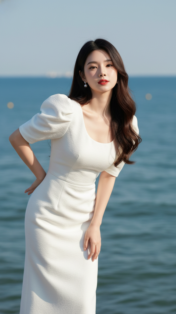 Chân dung thanh lịch của cô gái 20 tuổi bên biển xanh rực rỡ