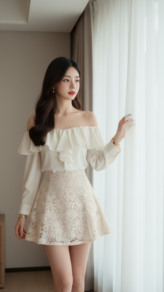 Tạo chân dung thực tế của cô gái trẻ với vẻ đẹp tự nhiên và phong cách hiện đại