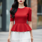 Chân dung thanh lịch của cô gái trẻ trong bối cảnh phố urban hiện đại