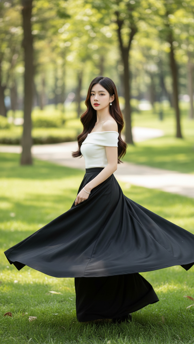 Khám Phá Vẻ Đẹp Tự Nhiên Của Cô Gái Châu Á Trong Công Viên Tươi Sáng