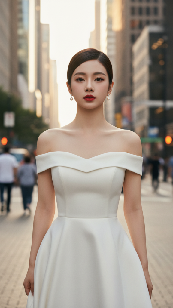 Chân dung cô gái trẻ tự tin trong không gian đô thị sang trọng