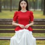 Chân dung nữ thanh lịch giữa thiên nhiên tuyệt đẹp trong công viên xanh mát