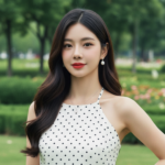 Vẻ đẹp tự nhiên của cô gái trẻ giữa khung cảnh thanh bình và nhẹ nhàng