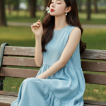 Chân dung nữ thanh niên tự tin giữa khung cảnh thiên nhiên tươi mát