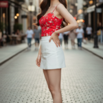 Chân dung thanh lịch của cô gái trẻ với phong cách đô thị hấp dẫn