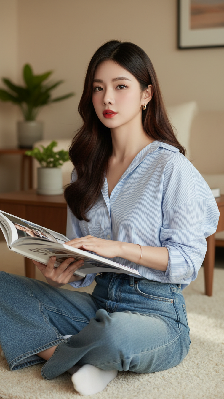 Tạo chân dung thật của một cô gái trẻ với phong cách thanh lịch và ấn tượng