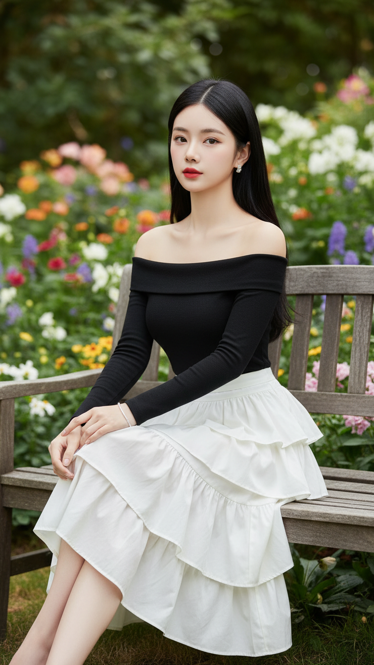 Chân dung thanh lịch của cô gái trẻ giữa thiên nhiên tươi đẹp