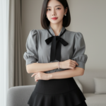 Chân dung thanh lịch của cô gái trẻ trong không gian hiện đại và tinh tế