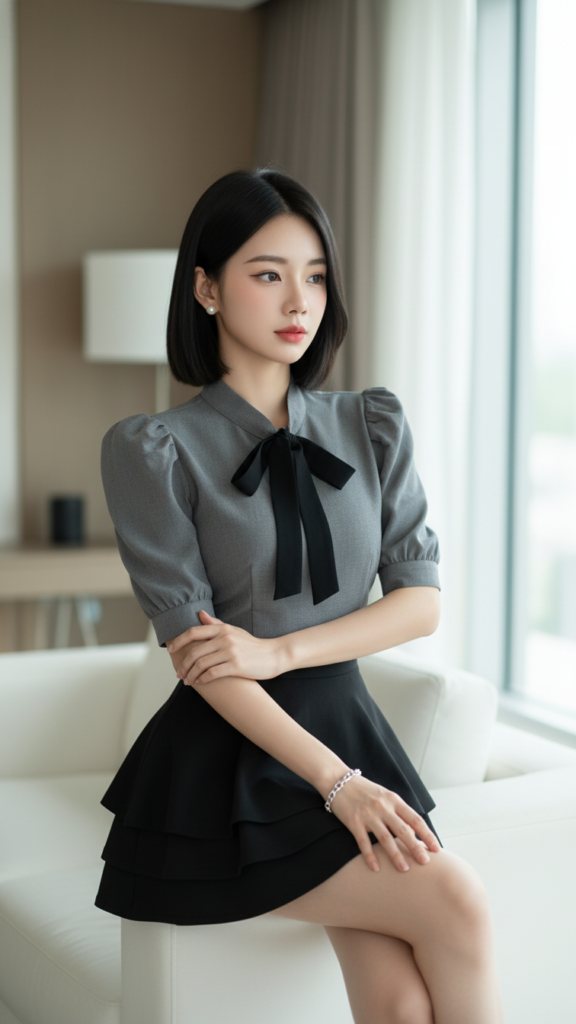 Chân dung nữ trẻ: Tự tin, thanh lịch trong không gian hiện đại minimalist