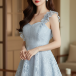 Tạo chân dung thực tế của cô gái trẻ thanh lịch với phong cách tinh tế