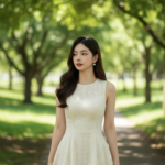 Chân dung nàng gái trẻ tự tin giữa khung cảnh thiên nhiên lãng mạn