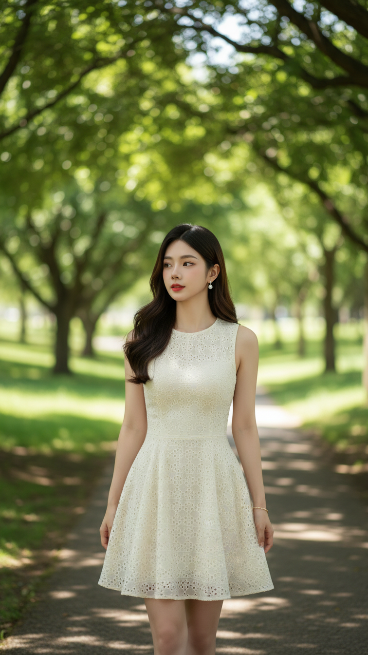 Chân dung nàng gái trẻ tự tin giữa khung cảnh thiên nhiên lãng mạn