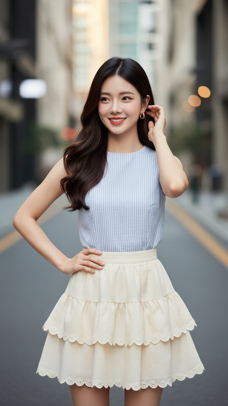 Chân dung cô gái trẻ phong cách hiện đại giữa lòng phố thị thời thượng