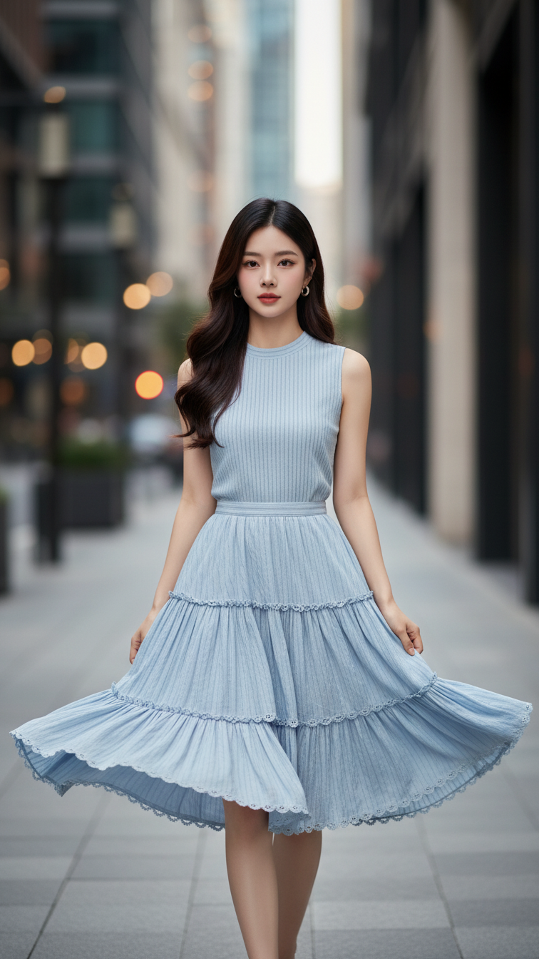 Bức chân dung cuốn hút của cô gái trẻ giữa phố thị sành điệu