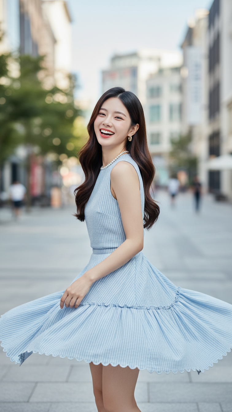 Chân dung thực tế của cô gái trẻ với vẻ đẹp tinh tế và thời trang hiện đại