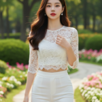 Tạo hình ảnh chân dung thanh lịch cho cô gái trẻ giữa thiên nhiên tươi đẹp