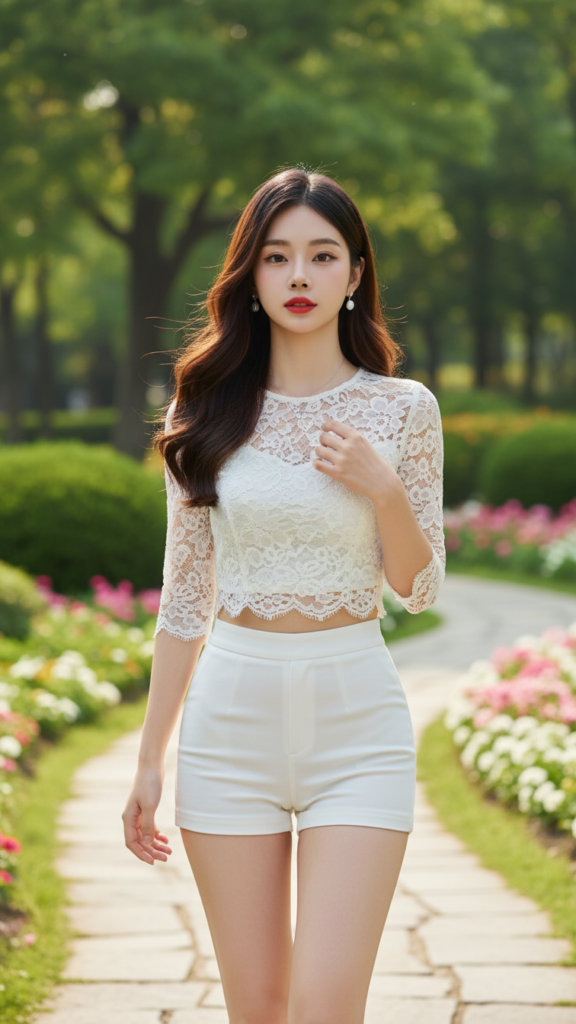 Tạo hình ảnh chân dung thanh lịch cho cô gái trẻ giữa thiên nhiên tươi đẹp