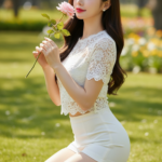 Chân dung người mẫu trẻ với vẻ đẹp tự nhiên trong không gian thanh bình