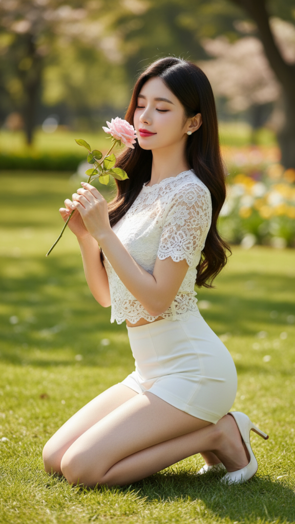 Chân dung người mẫu trẻ với vẻ đẹp tự nhiên trong không gian thanh bình