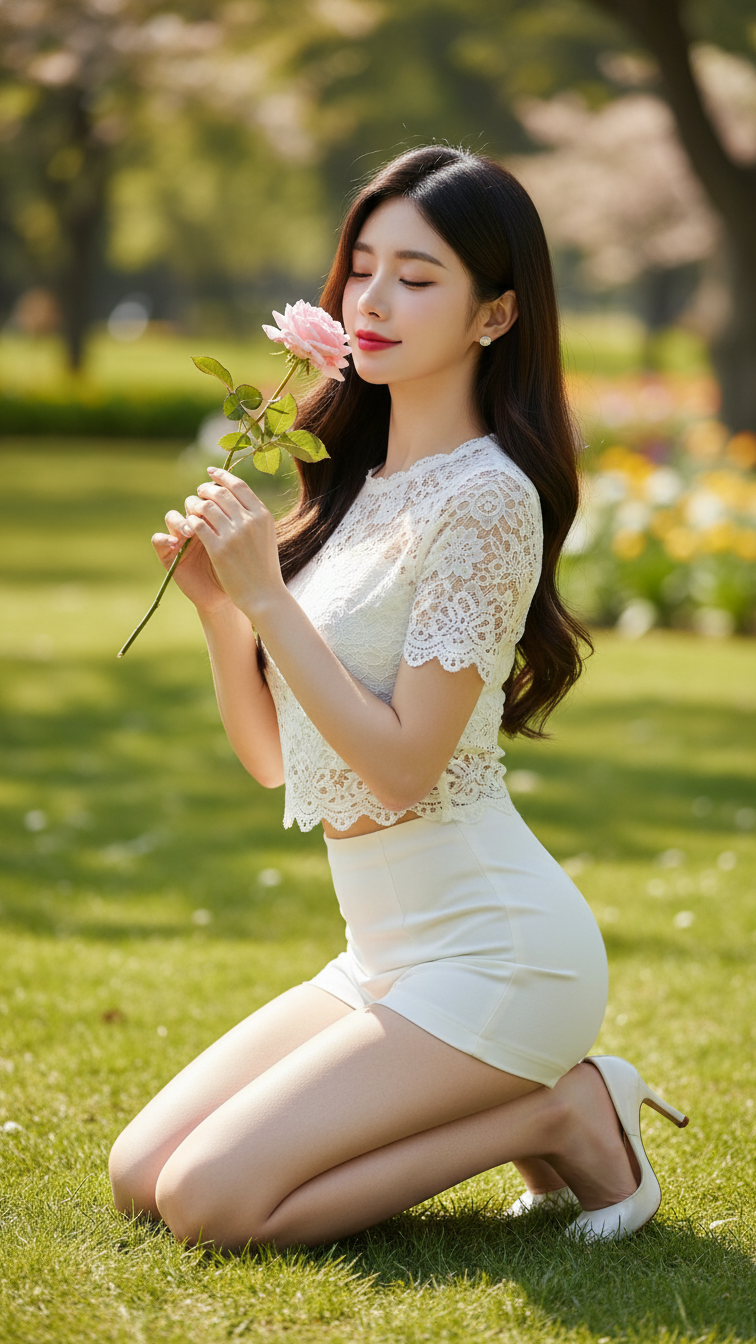 Chân dung người mẫu trẻ với vẻ đẹp tự nhiên trong không gian thanh bình