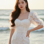 Khám phá vẻ đẹp tự nhiên của cô gái châu Á bên bờ biển đầy thanh lịch