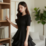 Chân dung thanh lịch của cô gái trẻ trong không gian hiện đại và sang trọng