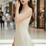 Chân dung cô gái trẻ thanh lịch với vẻ đẹp tự nhiên và phong cách thời trang tinh tế.