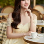 Chân dung sống động của cô gái trẻ trong không gian sang trọng và ấm áp