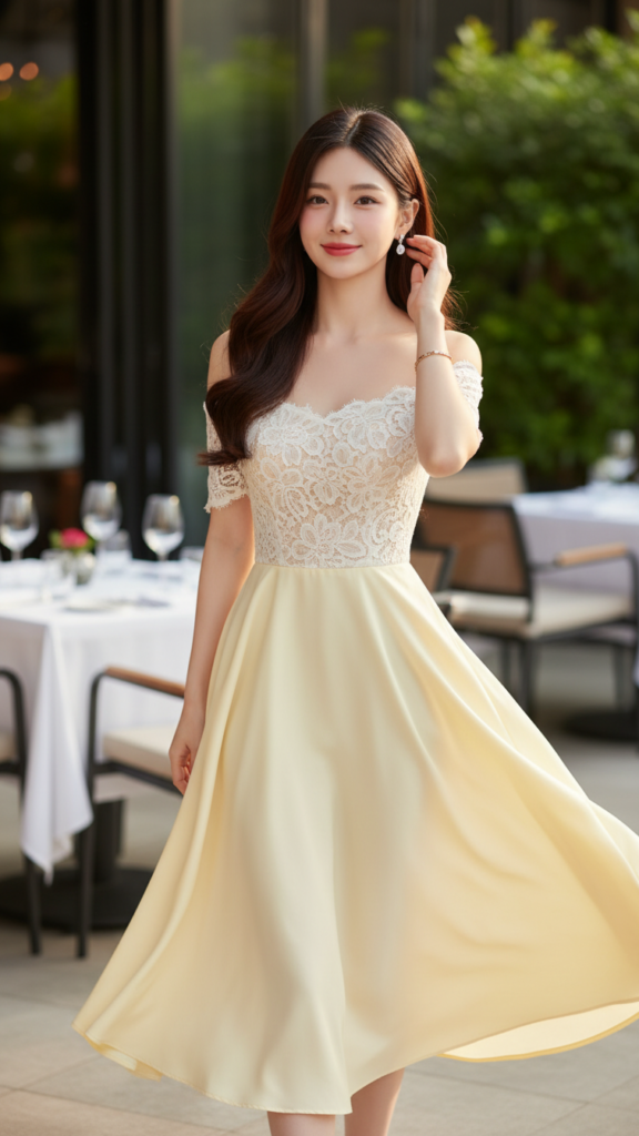 Tạo chân dung chân thực của cô gái trẻ thanh lịch giữa quán cafe sang trọng