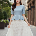 Chân dung của cô gái trẻ với vẻ đẹp tự nhiên và phong cách thanh lịch