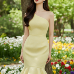 Chân dung nữ trẻ thanh lịch trong khu vườn tươi mát đầy sức sống