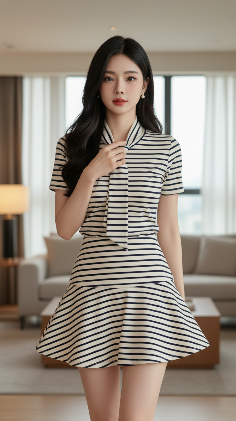 Chân dung cô gái trẻ với phong cách tinh tế và tự nhiên trong căn hộ hiện đại