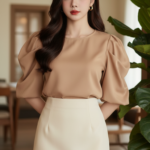 Chân dung tinh tế của cô gái trẻ châu Á đầy tự tin và thanh lịch