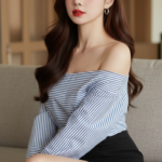 Chân dung cô gái trẻ tự tin và thanh lịch trong không gian hiện đại