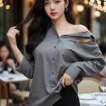 Chân dung thanh lịch của cô gái trẻ giữa không gian quán cafe sang trọng