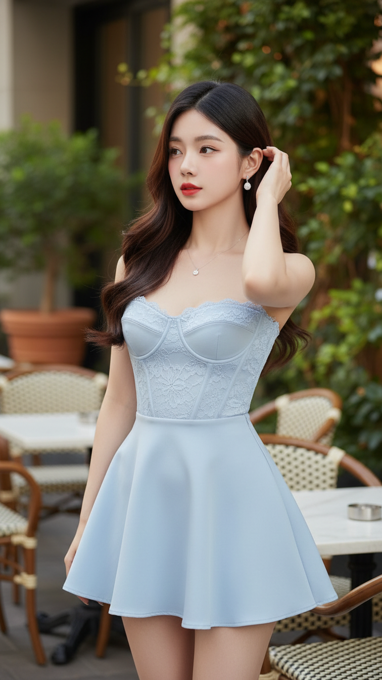 Chân dung thanh lịch của cô gái Á Đông giữa không gian cà phê sang trọng