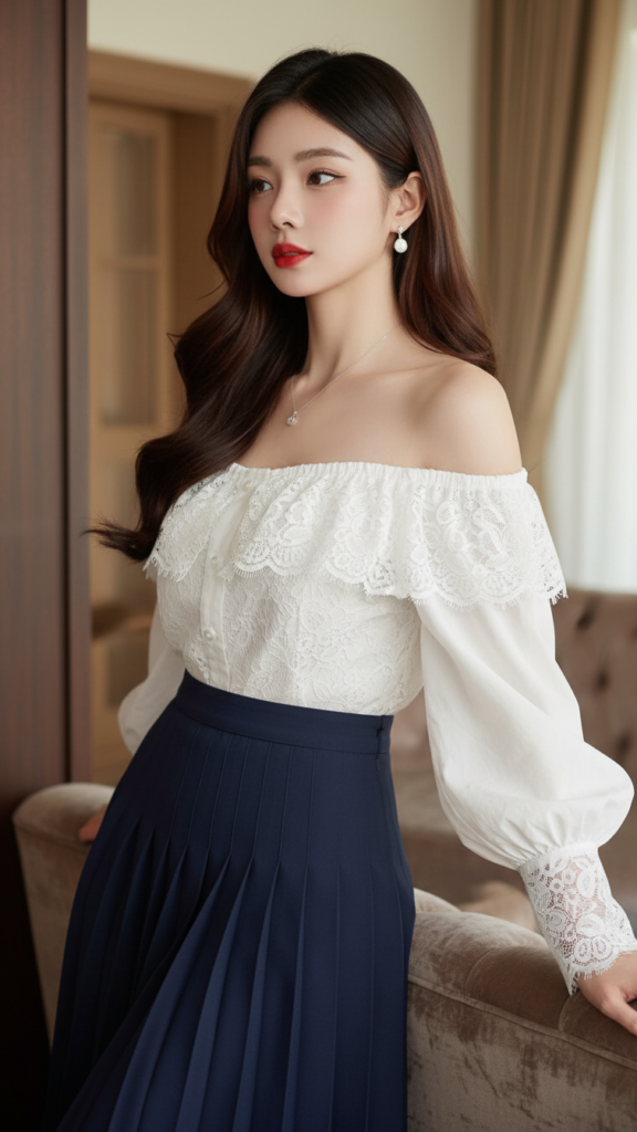 Chân Dung Thanh Lịch Của Cô Gái Trẻ Trong Không Gian Ấm Cúng