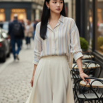 Tạo chân dung nữ giới trẻ ở phố urban sang trọng với phong cách tự nhiên.