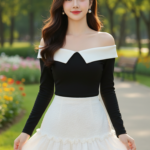 Tạo chân dung thực tế của cô gái trẻ thanh lịch trong công viên mùa hè